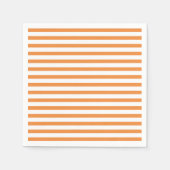Serviette En Papier Bande horizontale orange et blanche (Devant)