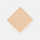 Serviette En Papier Bande horizontale orange et blanche (Coin)