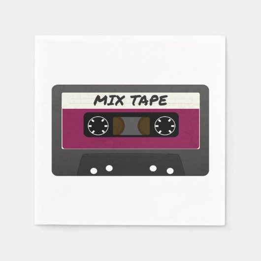 Serviette En Papier Bande Mélange Violet - 80s Et 90s Cadeau Inspiré R (Devant)