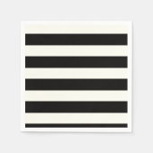 Serviette En Papier Bande noire et blanche (Devant)