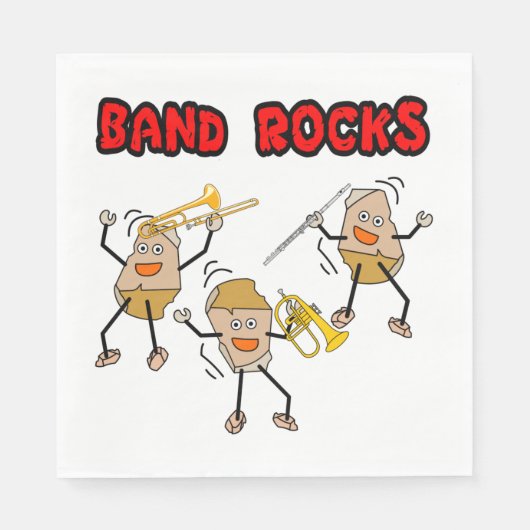 Serviette En Papier Bande Rocks (Devant)
