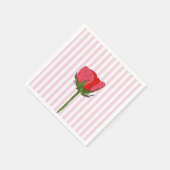 Serviette En Papier Bande rose rose (Coin)