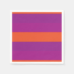 Serviette En Papier Bande violette et orange