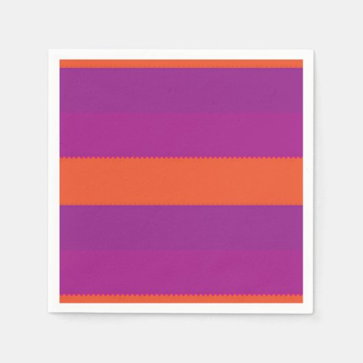 Serviette En Papier Bande violette et orange (Devant)