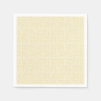Serviette En Papier Bandes à rouleaux d'encre jaune sur blanc