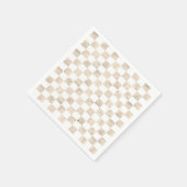 Serviette En Papier Bandes à serviette motif du tableau à chèques or r (Coin)