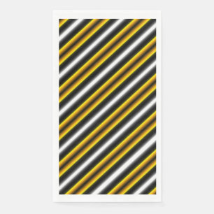Serviette En Papier Bandes arc-en-ciel blanc jaune