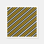 Serviette En Papier Bandes arc-en-ciel blanc jaune (Devant)