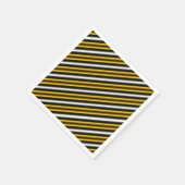 Serviette En Papier Bandes arc-en-ciel blanc jaune (Coin)