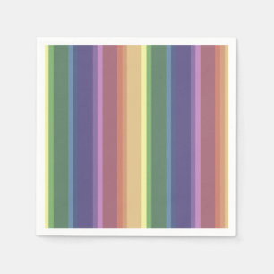 Serviette En Papier Bandes arc-en-ciel coupées