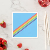 Serviette En Papier Bandes arc-en-ciel diagonales (En situation)