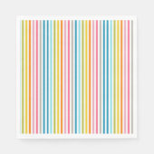 Serviette En Papier Bandes arc-en-ciel estivales (Devant)
