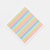 Serviette En Papier Bandes arc-en-ciel estivales (Coin)