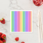 Serviette En Papier Bandes arc-en-ciel pastel (En situation)