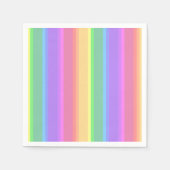 Serviette En Papier Bandes arc-en-ciel pastel (Devant)