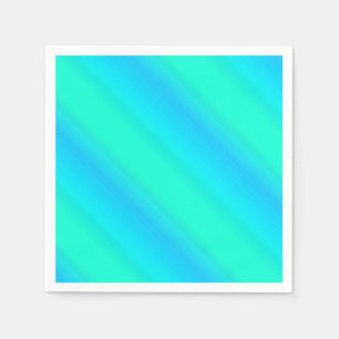 Serviette En Papier Bandes aurora - bleu, aqua, turquoise