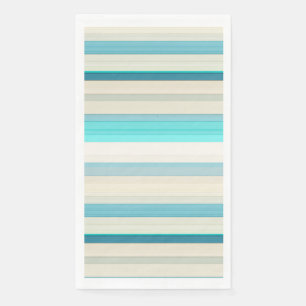 Serviette En Papier Bandes blanches d'aqua mignonnes