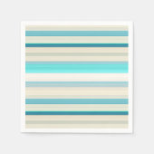Serviette En Papier Bandes blanches d'aqua mignonnes (Devant)