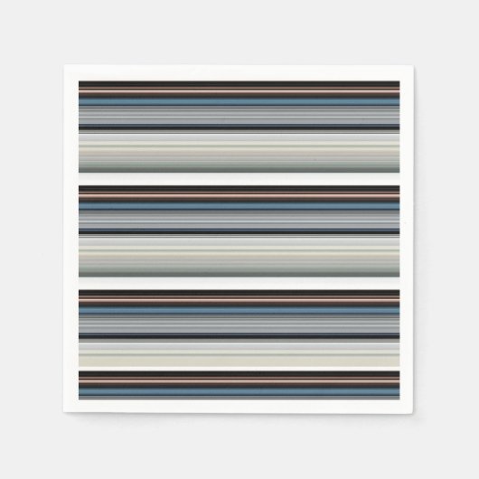 Serviette En Papier Bandes blanches gris mignonnes (Devant)