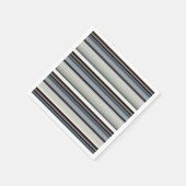 Serviette En Papier Bandes blanches gris mignonnes (Coin)