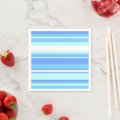 Serviette En Papier Bandes bleu ciel (En situation)