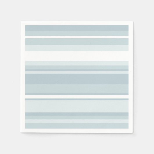 Serviette En Papier Bandes bleu glace (Devant)