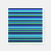 Serviette En Papier Bandes bleues et vertes (Devant)