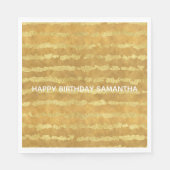 Serviette En Papier Bandes brillantes d'or (Devant)