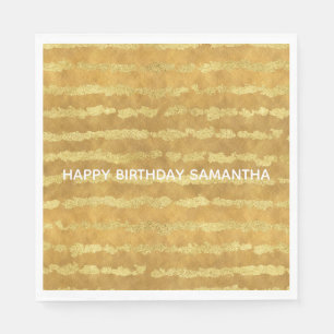 Serviette En Papier Bandes brillantes d'or