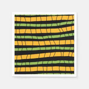 Serviette En Papier Bandes brisées Abstraites