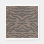 Serviette En Papier Bandes Brown et noires de tigres (Devant)