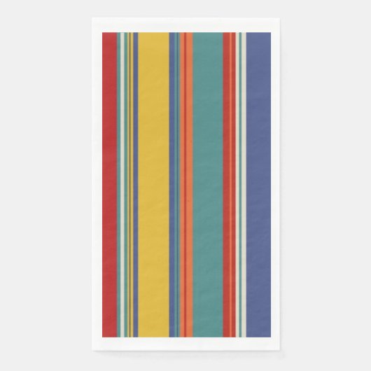 Serviette En Papier Bandes colorées (Devant)