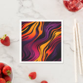 Serviette En Papier Bandes colorées (En situation)