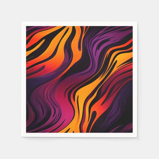 Serviette En Papier Bandes colorées (Devant)