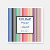 Serviette En Papier Bandes colorées (Devant)