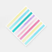 Serviette En Papier Bandes d'aquarelle pastel (Coin)