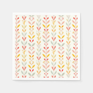 Serviette En Papier Bandes d'automne coupées