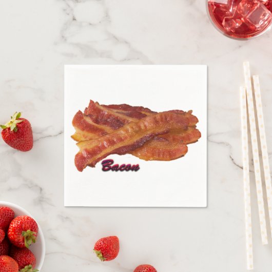 Serviette En Papier Bandes de Bacon (En situation)