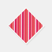Serviette En Papier Bandes de bonbons en couches - rouge, rose et blan (Coin)