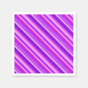 Serviette En Papier Bandes de bonbons en couches - violet et orchidée