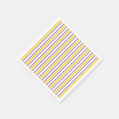 Serviette En Papier Bandes de bonbons jaunes, violets et blancs (Coin)