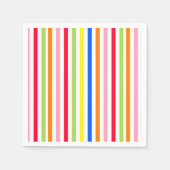 Serviette En Papier Bandes de bonbons multicolores (Devant)
