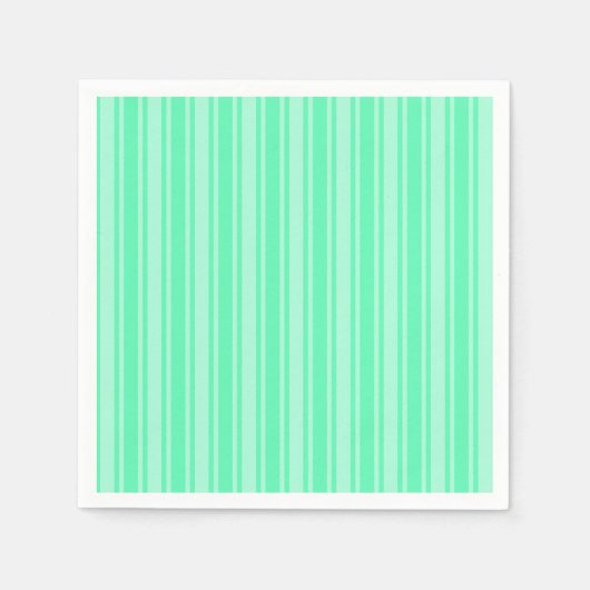 Serviette En Papier Bandes de bonbons vertes à la menthe (Devant)