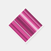 Serviette En Papier Bandes de Fuschia (Coin)
