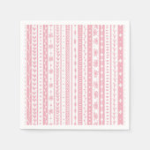 Serviette En Papier Bandes de gribouillis florales (Devant)