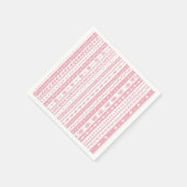 Serviette En Papier Bandes de gribouillis florales (Coin)
