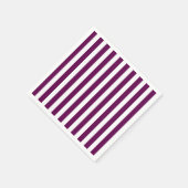 Serviette En Papier Bandes de prunes et de bonbons blancs (Coin)