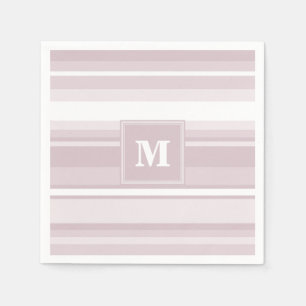 Serviette En Papier Bandes de quartz roses monogrammes