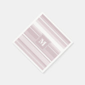 Serviette En Papier Bandes de quartz roses monogrammes (Coin)