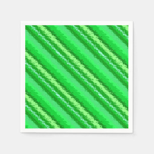 Serviette En Papier Bandes de verre - tons vert émeraude